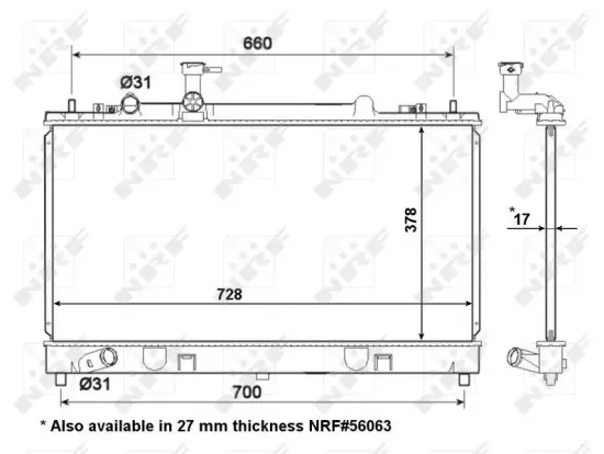 Kühler, Motorkühlung NRF 53412 Bild Kühler, Motorkühlung NRF 53412