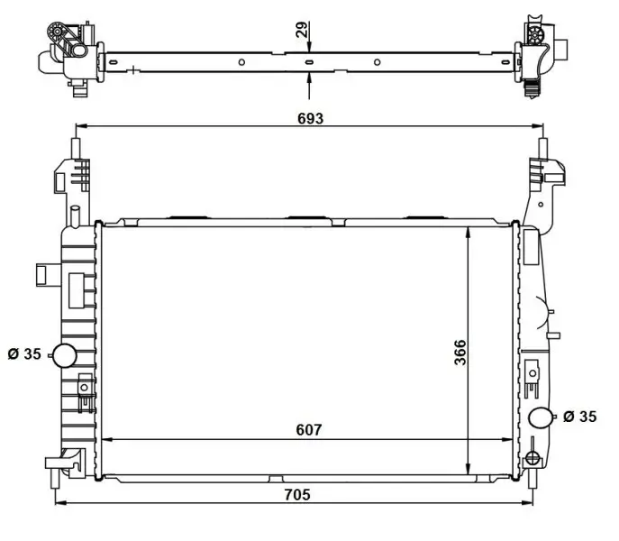 Kühler, Motorkühlung NRF 53416A Bild Kühler, Motorkühlung NRF 53416A