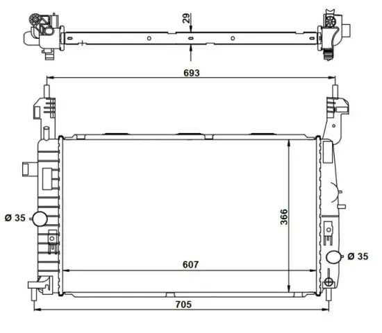 Kühler, Motorkühlung NRF 53416 Bild Kühler, Motorkühlung NRF 53416
