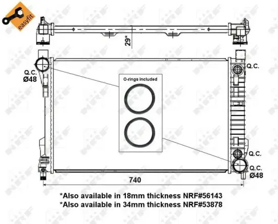 Kühler, Motorkühlung NRF 53419 Bild Kühler, Motorkühlung NRF 53419