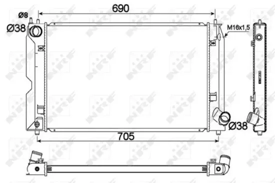 Kühler, Motorkühlung NRF 53421 Bild Kühler, Motorkühlung NRF 53421