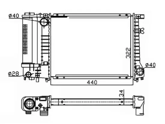 Kühler, Motorkühlung NRF 53426A Bild Kühler, Motorkühlung NRF 53426A