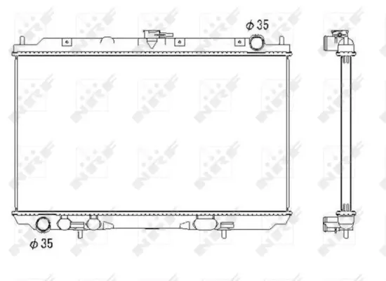 Kühler, Motorkühlung NRF 53438 Bild Kühler, Motorkühlung NRF 53438