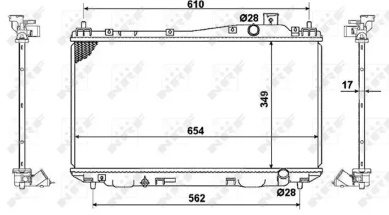Kühler, Motorkühlung NRF 53440 Bild Kühler, Motorkühlung NRF 53440