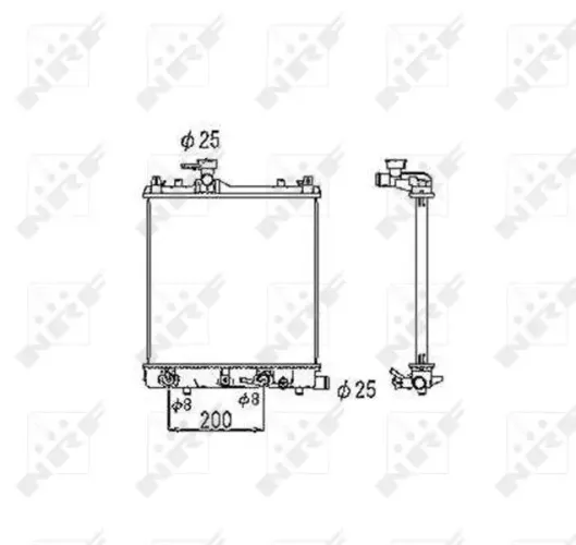 Kühler, Motorkühlung NRF 53445 Bild Kühler, Motorkühlung NRF 53445