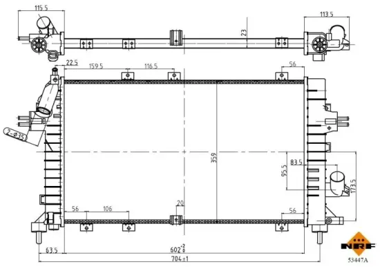 Kühler, Motorkühlung NRF 53447A Bild Kühler, Motorkühlung NRF 53447A