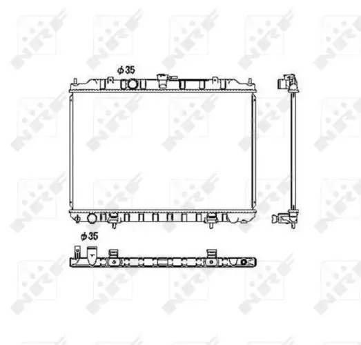 Kühler, Motorkühlung NRF 53452 Bild Kühler, Motorkühlung NRF 53452