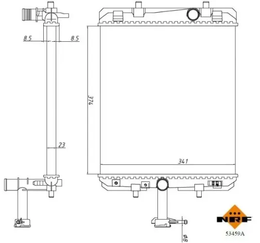 Kühler, Motorkühlung NRF 53459A Bild Kühler, Motorkühlung NRF 53459A