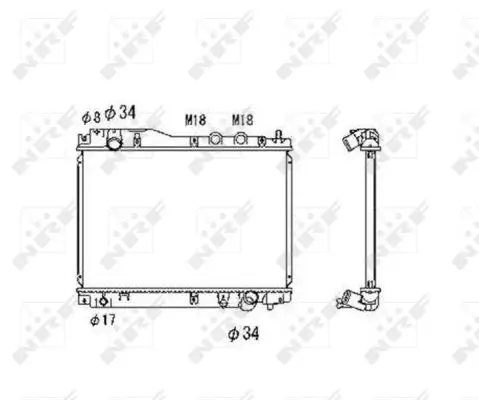 Kühler, Motorkühlung NRF 53461 Bild Kühler, Motorkühlung NRF 53461