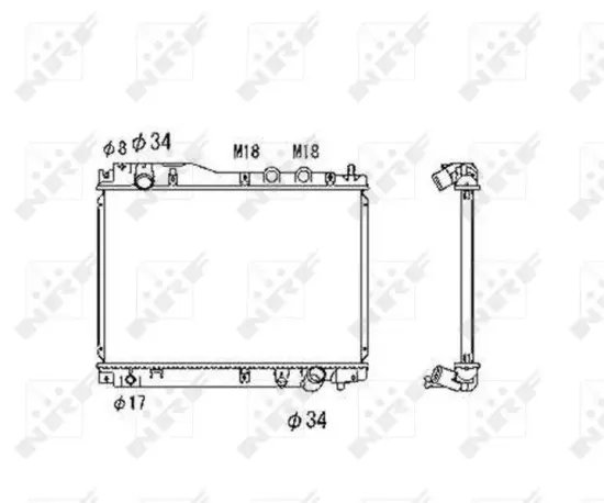 Kühler, Motorkühlung NRF 53461 Bild Kühler, Motorkühlung NRF 53461