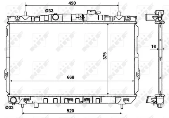 Kühler, Motorkühlung NRF 53471 Bild Kühler, Motorkühlung NRF 53471