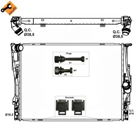 Kühler, Motorkühlung NRF 53474 Bild Kühler, Motorkühlung NRF 53474