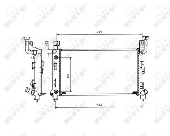 Kühler, Motorkühlung NRF 53501 Bild Kühler, Motorkühlung NRF 53501