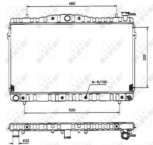 Kühler, Motorkühlung NRF 53504 Bild Kühler, Motorkühlung NRF 53504