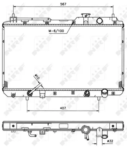 Kühler, Motorkühlung NRF 53507 Bild Kühler, Motorkühlung NRF 53507