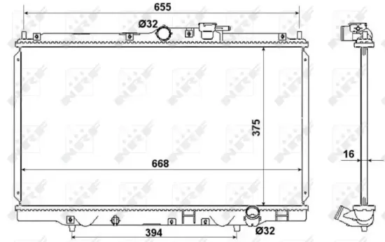 Kühler, Motorkühlung NRF 53508 Bild Kühler, Motorkühlung NRF 53508