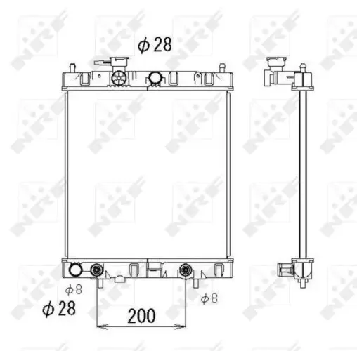 Kühler, Motorkühlung NRF 53510 Bild Kühler, Motorkühlung NRF 53510