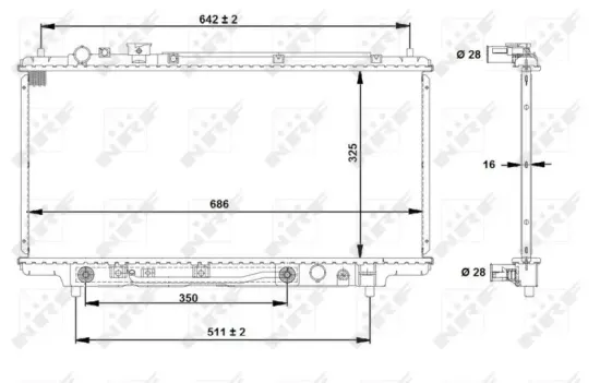 Kühler, Motorkühlung NRF 53519 Bild Kühler, Motorkühlung NRF 53519