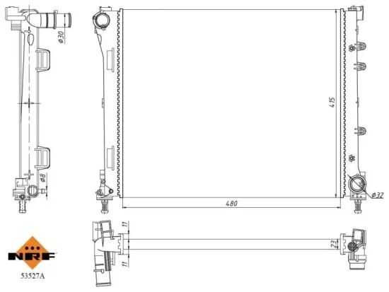 Kühler, Motorkühlung NRF 53527A Bild Kühler, Motorkühlung NRF 53527A