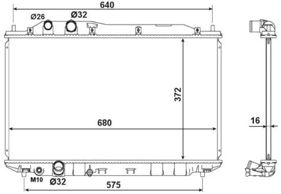 Kühler, Motorkühlung NRF 53534 Bild Kühler, Motorkühlung NRF 53534
