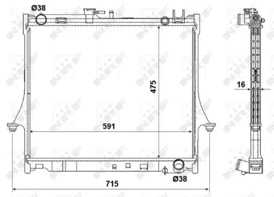 Kühler, Motorkühlung NRF 53540 Bild Kühler, Motorkühlung NRF 53540