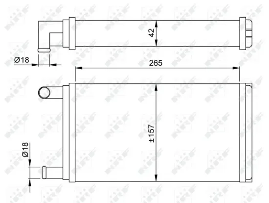 Wärmetauscher, Innenraumheizung NRF 53555 Bild Wärmetauscher, Innenraumheizung NRF 53555