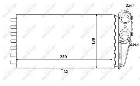 Wärmetauscher, Innenraumheizung NRF 53560 Bild Wärmetauscher, Innenraumheizung NRF 53560