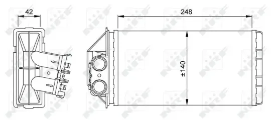 Wärmetauscher, Innenraumheizung NRF 53561 Bild Wärmetauscher, Innenraumheizung NRF 53561