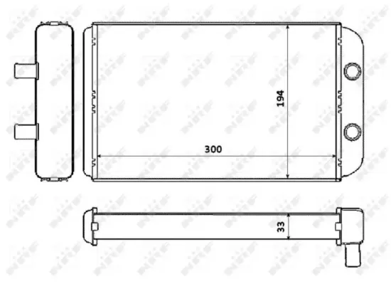 Wärmetauscher, Innenraumheizung NRF 53562 Bild Wärmetauscher, Innenraumheizung NRF 53562