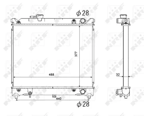 Kühler, Motorkühlung NRF 53566 Bild Kühler, Motorkühlung NRF 53566