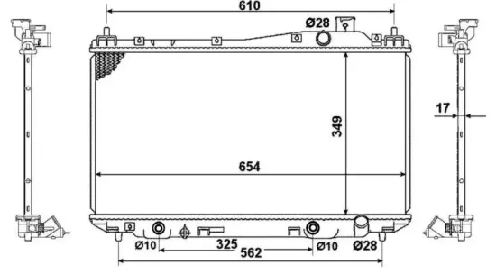 Kühler, Motorkühlung NRF 53570 Bild Kühler, Motorkühlung NRF 53570
