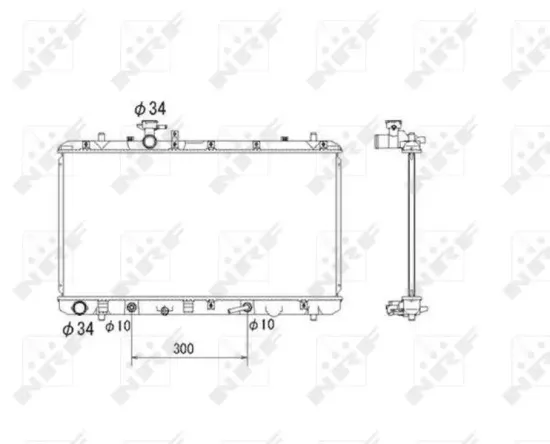 Kühler, Motorkühlung NRF 53580 Bild Kühler, Motorkühlung NRF 53580