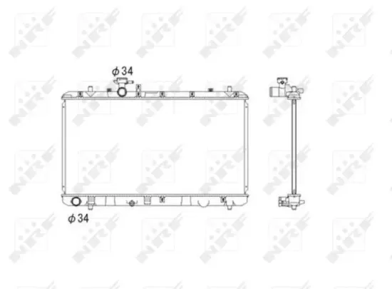 Kühler, Motorkühlung NRF 53581 Bild Kühler, Motorkühlung NRF 53581