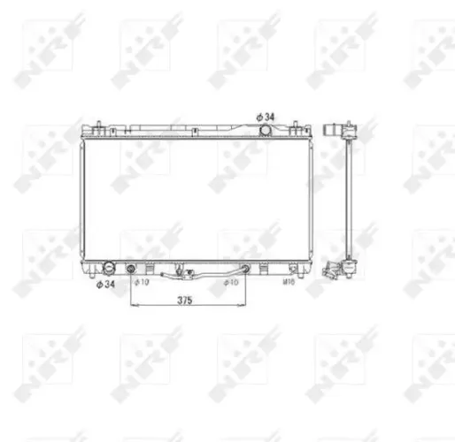 Kühler, Motorkühlung NRF 53588 Bild Kühler, Motorkühlung NRF 53588