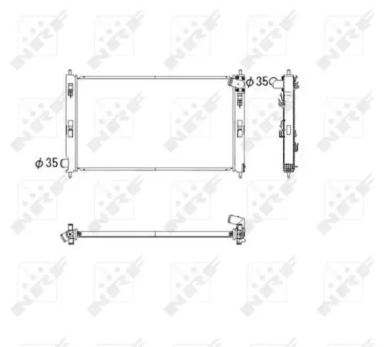 Kühler, Motorkühlung NRF 53593 Bild Kühler, Motorkühlung NRF 53593