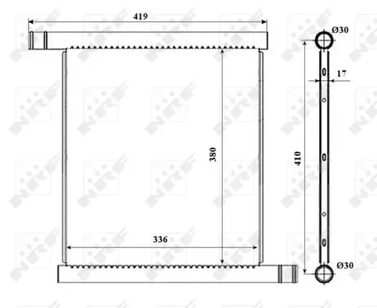 Kühler, Motorkühlung NRF 53598 Bild Kühler, Motorkühlung NRF 53598