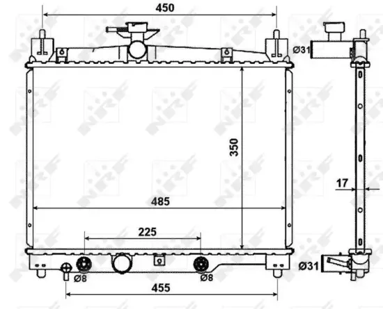 Kühler, Motorkühlung NRF 53599 Bild Kühler, Motorkühlung NRF 53599