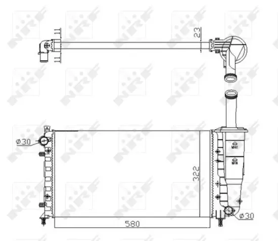 Kühler, Motorkühlung NRF 53601A Bild Kühler, Motorkühlung NRF 53601A