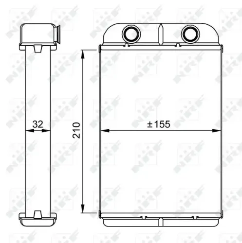 Wärmetauscher, Innenraumheizung NRF 53611 Bild Wärmetauscher, Innenraumheizung NRF 53611