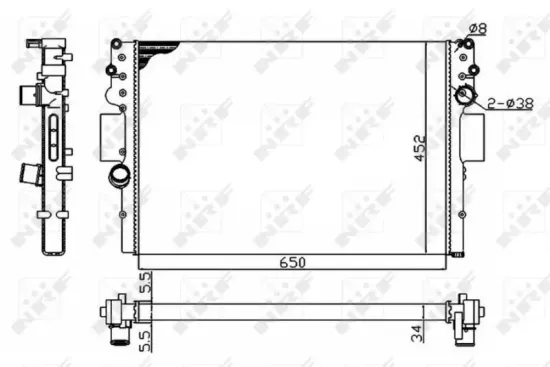 Kühler, Motorkühlung NRF 53614A Bild Kühler, Motorkühlung NRF 53614A