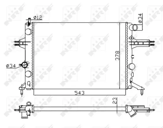 Kühler, Motorkühlung NRF 53628A Bild Kühler, Motorkühlung NRF 53628A