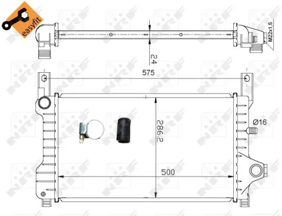 Kühler, Motorkühlung NRF 53635 Bild Kühler, Motorkühlung NRF 53635