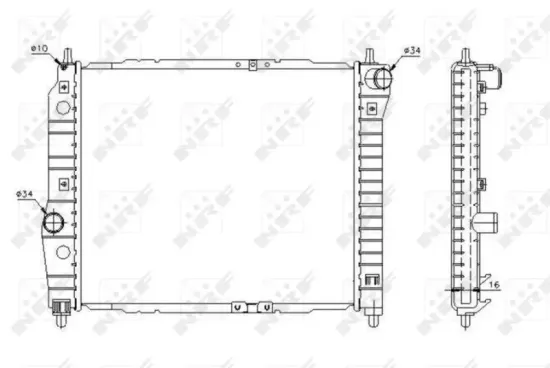 Kühler, Motorkühlung NRF 53637 Bild Kühler, Motorkühlung NRF 53637