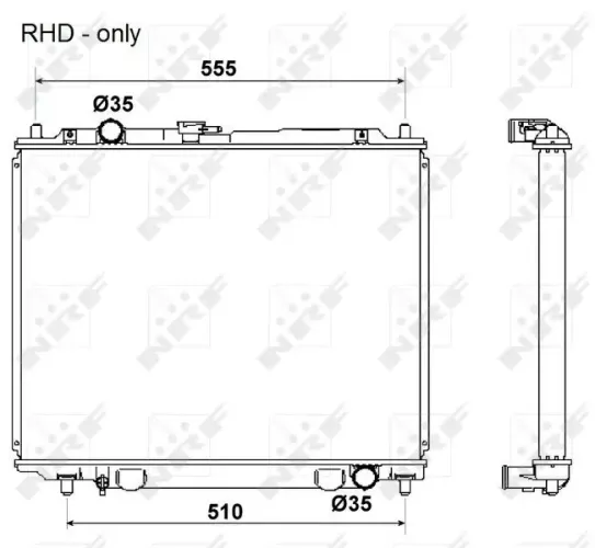 Kühler, Motorkühlung NRF 53666 Bild Kühler, Motorkühlung NRF 53666