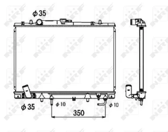 Kühler, Motorkühlung NRF 53687 Bild Kühler, Motorkühlung NRF 53687