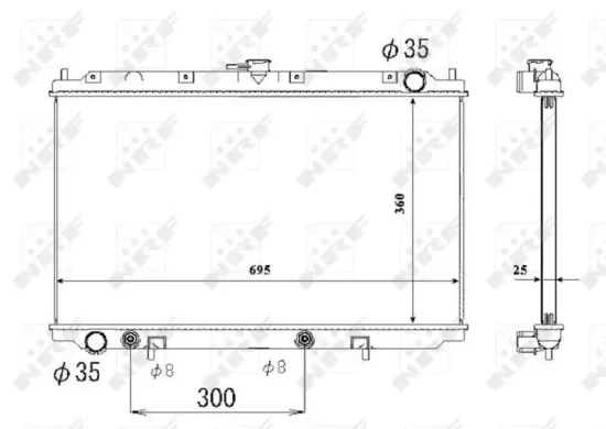 Kühler, Motorkühlung NRF 53695 Bild Kühler, Motorkühlung NRF 53695