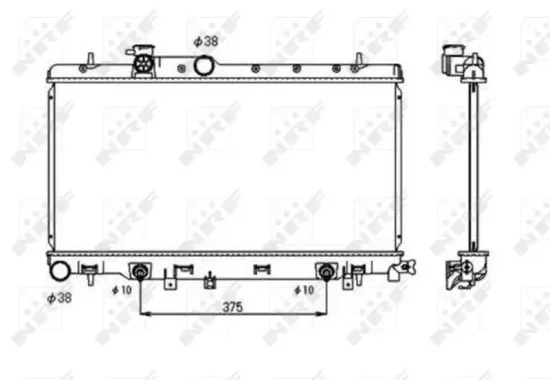 Kühler, Motorkühlung NRF 53698 Bild Kühler, Motorkühlung NRF 53698