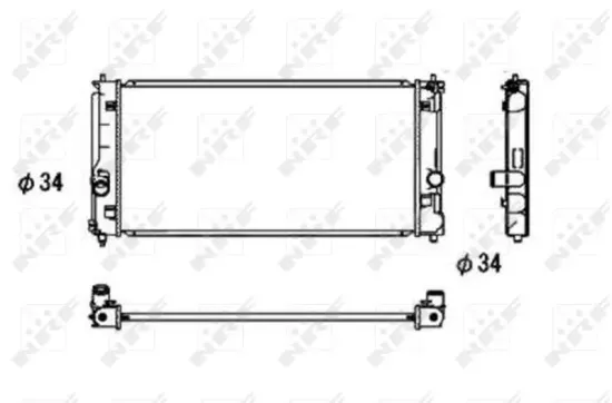 Kühler, Motorkühlung NRF 53709 Bild Kühler, Motorkühlung NRF 53709