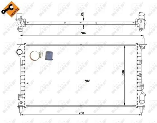 Kühler, Motorkühlung NRF 53713 Bild Kühler, Motorkühlung NRF 53713