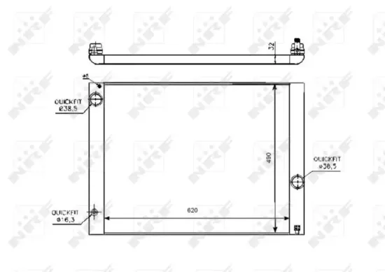 Kühler, Motorkühlung NRF 53728 Bild Kühler, Motorkühlung NRF 53728